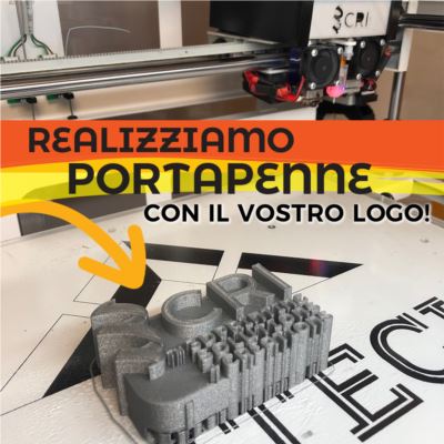 Portapenne personalizzato con Logo in stampa 3d